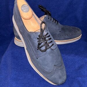 Cole Haan Original Grand Men’s Modern Blue Wingtip Oxfords Shoes Sz 9 M C26473